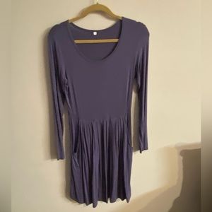 Long sleeve purple dress
